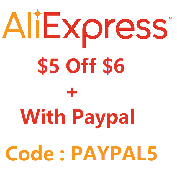 ALiExpress $5 Off $6+ With Paypal