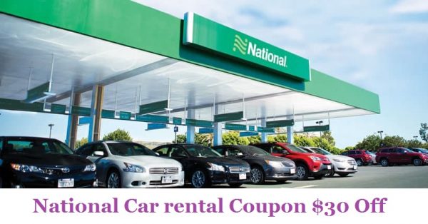 National Car Rental Coupon $30 off