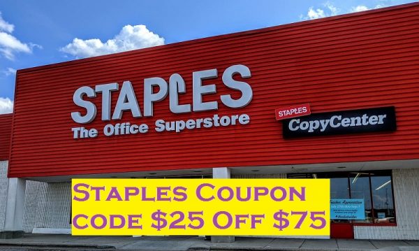 Staples Coupon Code $25 OFF $75