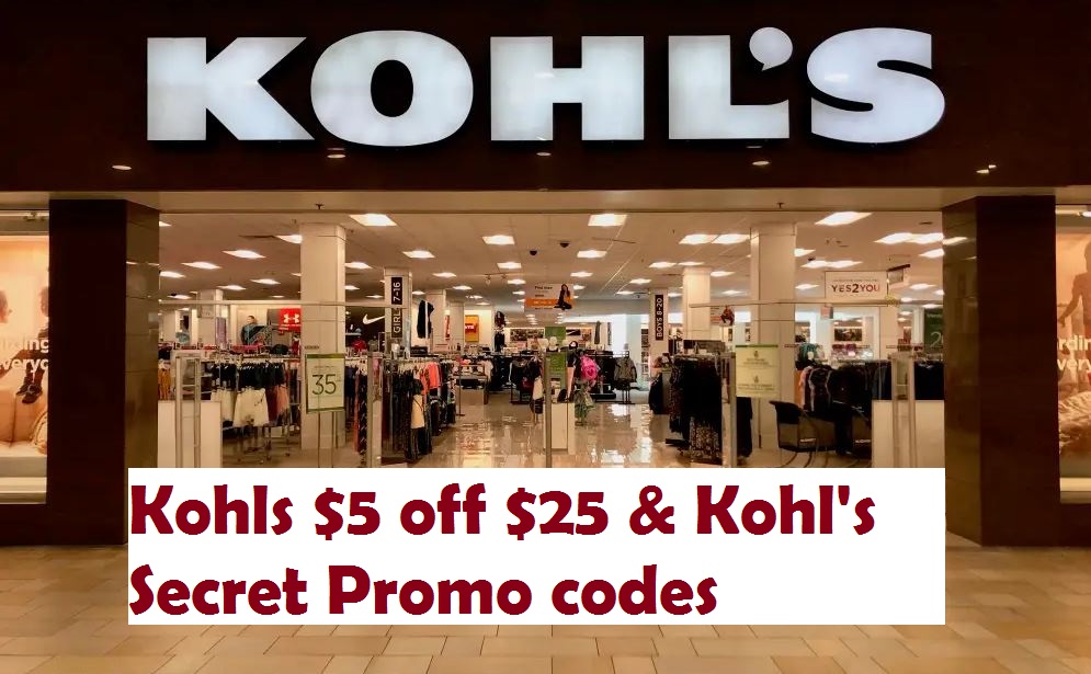 Secret kohl's Promo codes