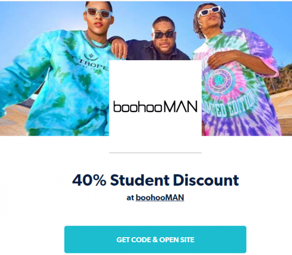 boohooman student discount