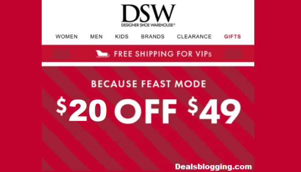 dsw coupons $20 off $49